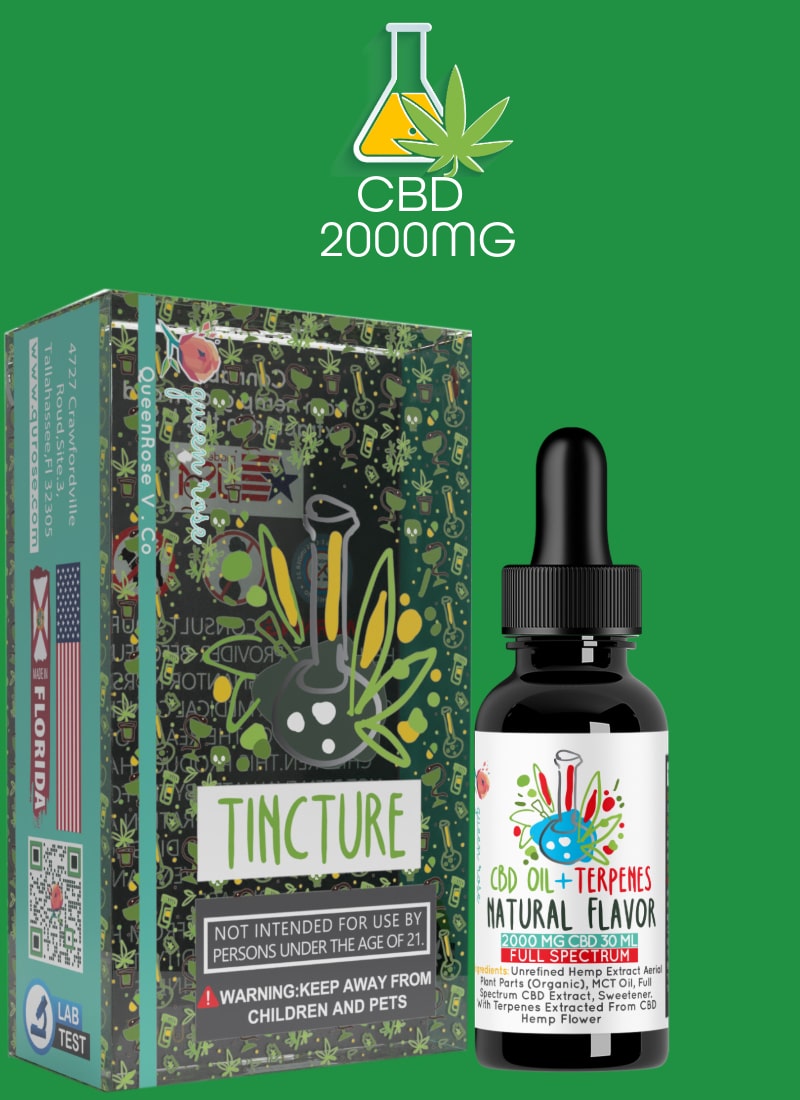 CBD Oil (2000 Mg) Tincture With  Live Resin 30 Ml