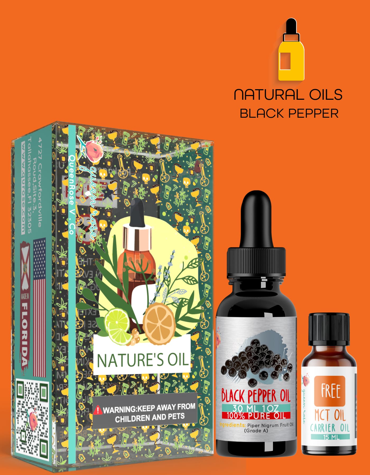BLACK PEPPER ESSENTIAL OIL  30 ML & 60 ML