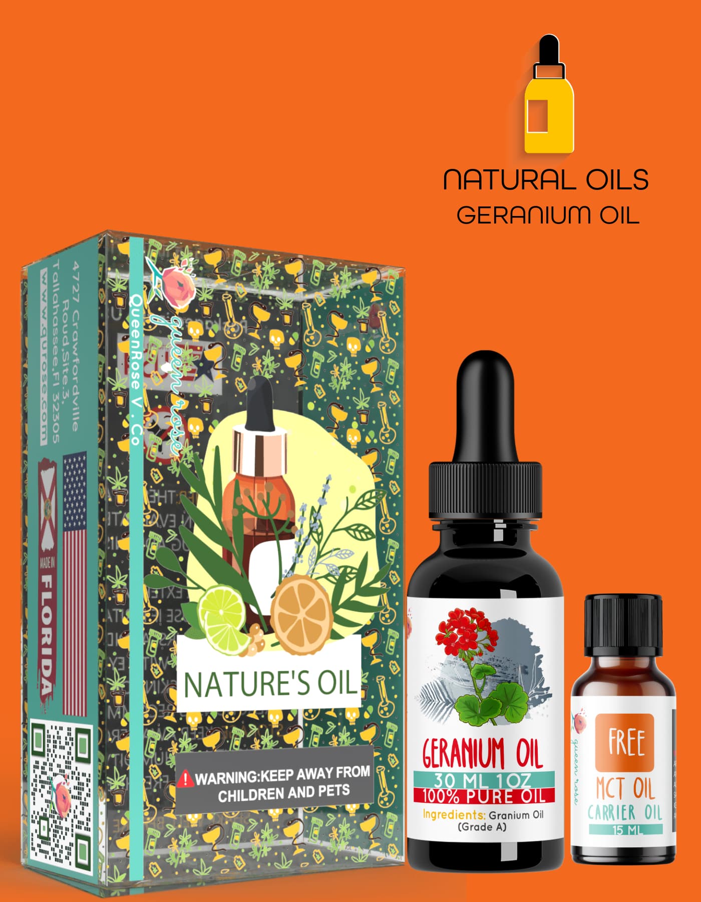 GERANIUM ESSENTIAL  OIL 30 ML & 60 ML
