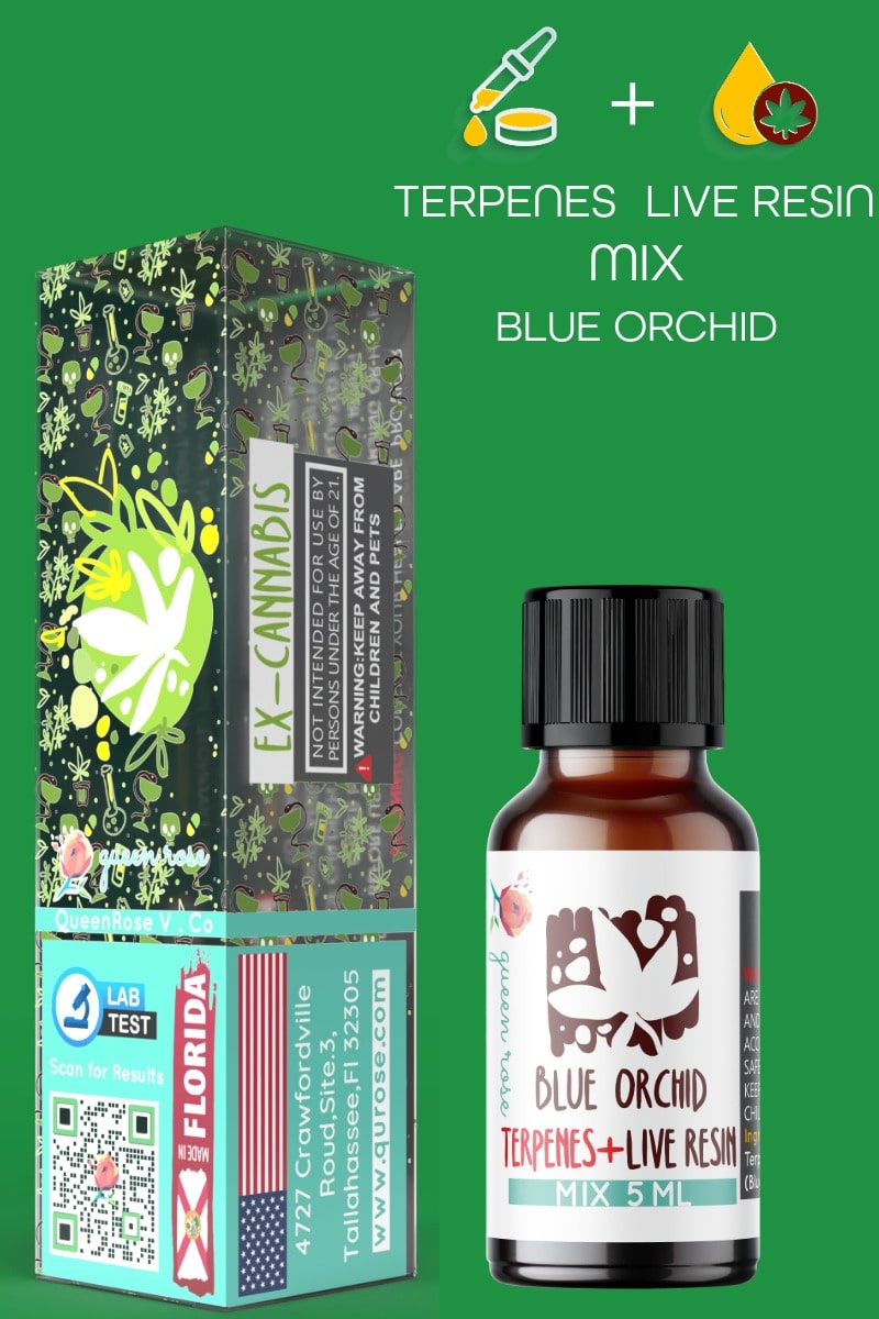 BLUE ORCHID MIX NATURAL TERPENES WITH LIVE RESIN ( READY FOR MIXING ) 5ML - 10 ML - 15ML