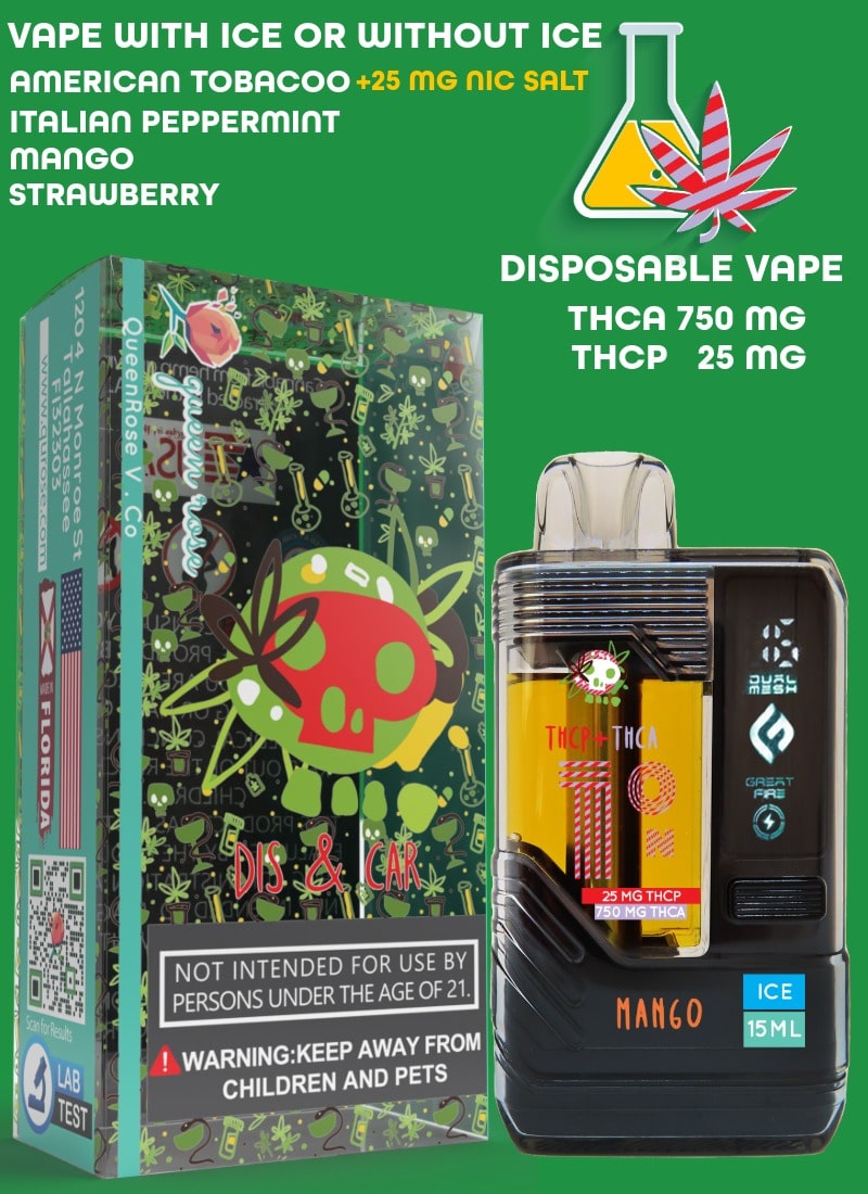 WATER-BASED VAPE THCP (25 MG) +THCA (750MG)  20000 PUFFS WITH ICE OR WITHOUT ICE 15 ML