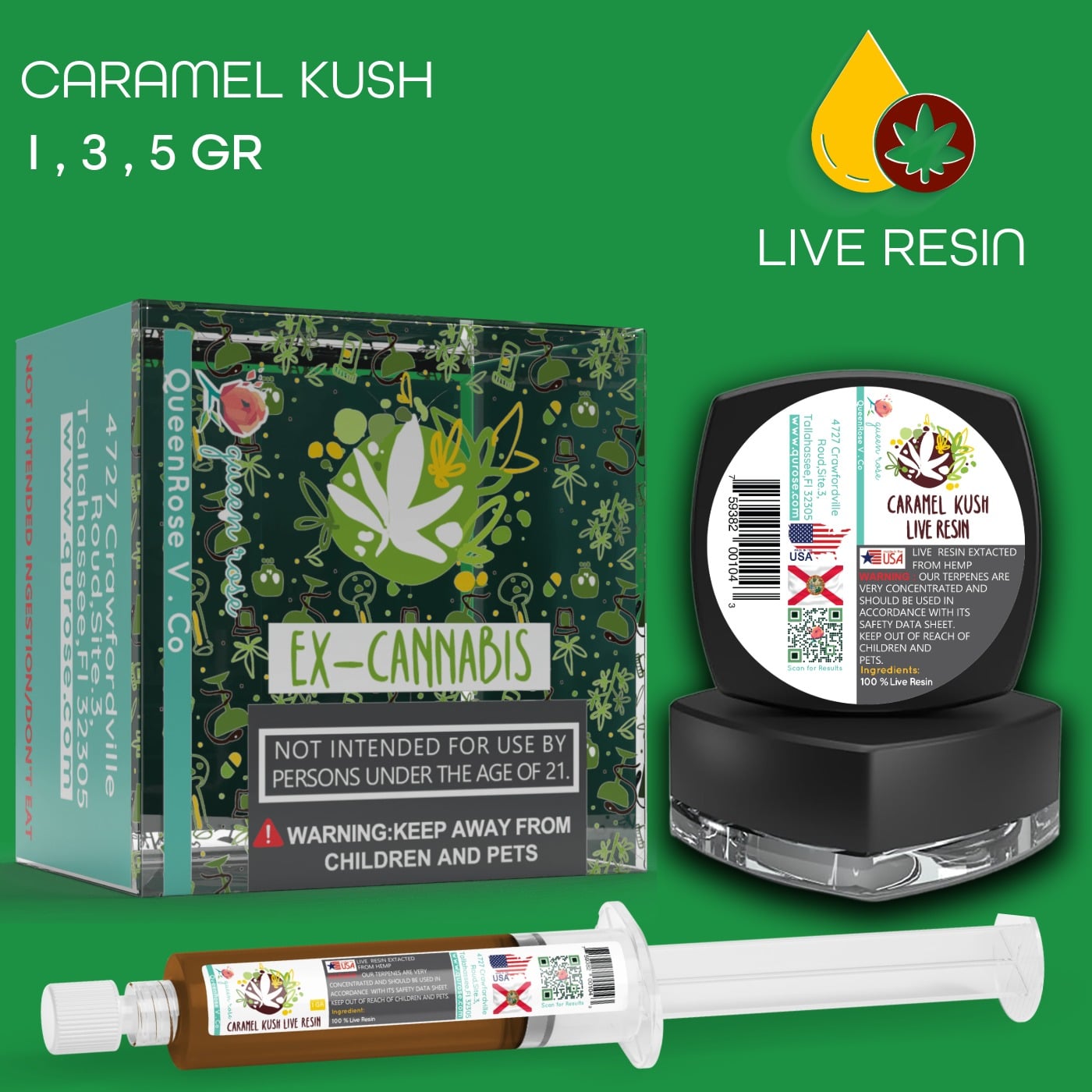 CARAMEL KUSH  LIVE RESIN ( READY FOR MIXING ) 1-3-5 Gr