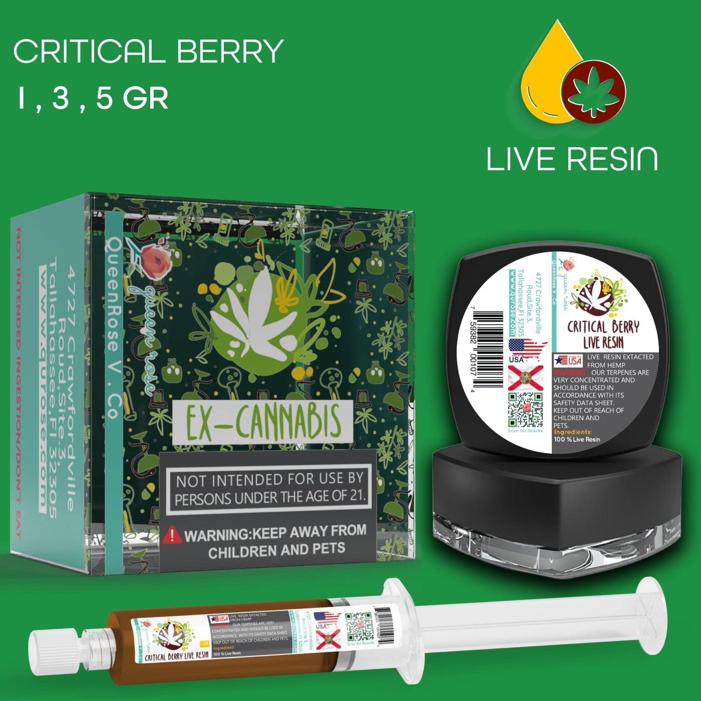 CRITICAL BERRY  LIVE RESIN ( READY FOR MIXING ) 1-3-5 Gr