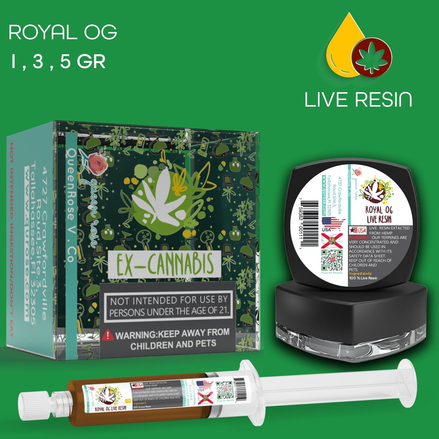 ROYAL OG  LIVE RESIN ( READY FOR MIXING ) 1-3-5 Gr